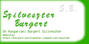 szilveszter burgert business card